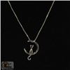 Image 2 : .925 STERLING SILVER CHAIN WITH CAT PENDANT