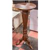 Image 1 : ANTIQUE SOLID DARK WOOD TALL ROUND HOOFED