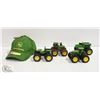 Image 1 : NEW JOHN DEERE HAT, 4 JOHN DEERE FARM VEHICLES