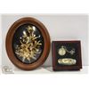 Image 1 : FRAMED 24KT GOLD DIPPED HAWAIIAN FLOWERS + POCKET