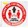 Image 1 : SET OF 5 SIX METER DISTANCING DECALS FOR BUSINESS