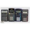 Image 1 : BOX WITH 4 CALCULATORS INCL. TEXAS INSTRUMENTS