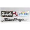 Image 1 : VINTAGE LICENSE PLATES AND METAL MUSTANG SIGN