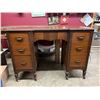 Image 1 : VINTAGE SOLID WOOD VANITY - GREAT REDO PROJECT!