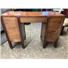 Image 2 : VINTAGE SOLID WOOD VANITY - GREAT REDO PROJECT!