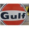 Image 2 : Fiberglass Gulf Service Station Sign 24" x 26" Rd