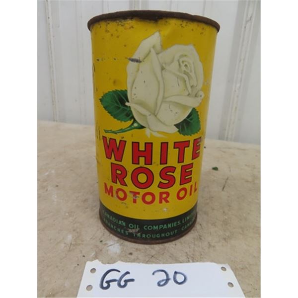 White Rose Motor Oil Can