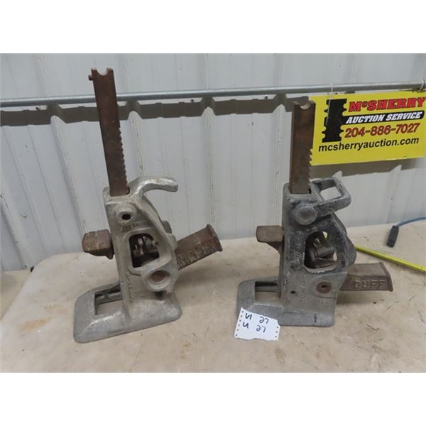 2 Alum. 15 Ton Building Jacks 1 is Duff, 1 is SImplex McSherry