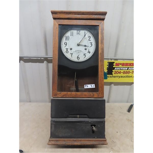 International Business Machines Co Regulator TIme Punch Clock 36"x15"x9"