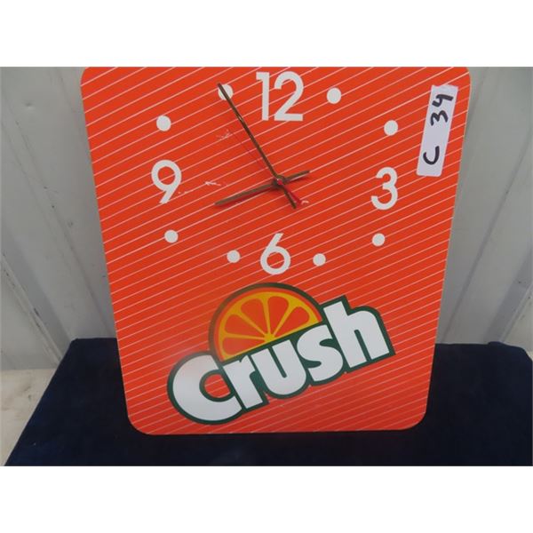 Fiberglass Orange Crush Clock 13 x15 