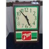 Image 1 : Plastic 7up Clock 11"x19"
