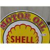 Image 2 : (OV)Metal Embossed Shell Motor Oil SIgn 24" Round. Modern Mint
