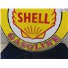 Image 3 : (OV)Metal Embossed Shell Motor Oil SIgn 24" Round. Modern Mint