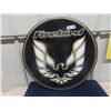 Image 1 : (ov)Metal Embossed Firebird Sign 24" Round Modern Mint
