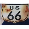 Image 3 : (ov)Metal Embossed Route 66 Shield Sign 24"x24"