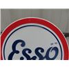 Image 2 : (ov)Metal Embossed Esso Sign 24" Round Modern Mint