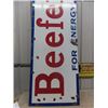Image 2 : Vintage Porc. Beefex Sign 28"x78"