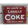 Image 1 : Vintage Porc. Lasalle Coke 32"x42"