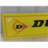 Image 2 : Vintage Metal Embossed Dunlop Tires Sign 14"x60"