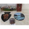Image 1 : 4 Native Art - Clock & Ceramic Ornament of Chief