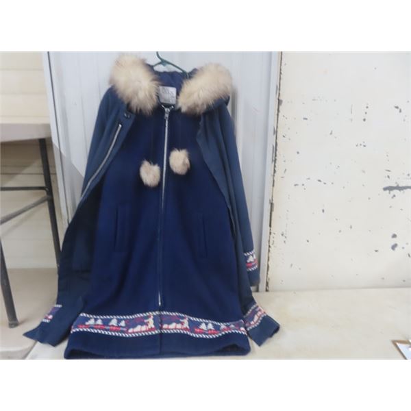 Kerr's Woodl Jacket w Overcoat Sz Med/Large