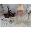 Image 1 : 5 Glass & Porc Lamps