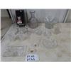 Image 1 : 14 Crystal Candle Sticks, Decanter, Bowls, Dishes, Creamer & Sugar Bowl