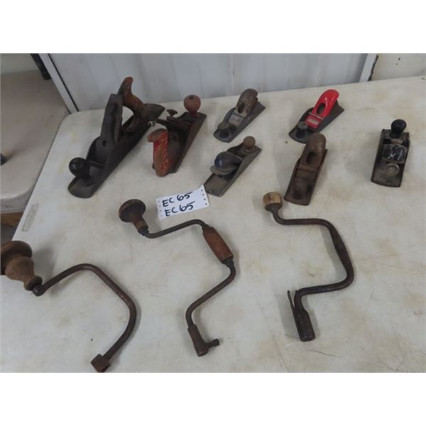 10 Vintage Tools, Stanley Planers & Drivers