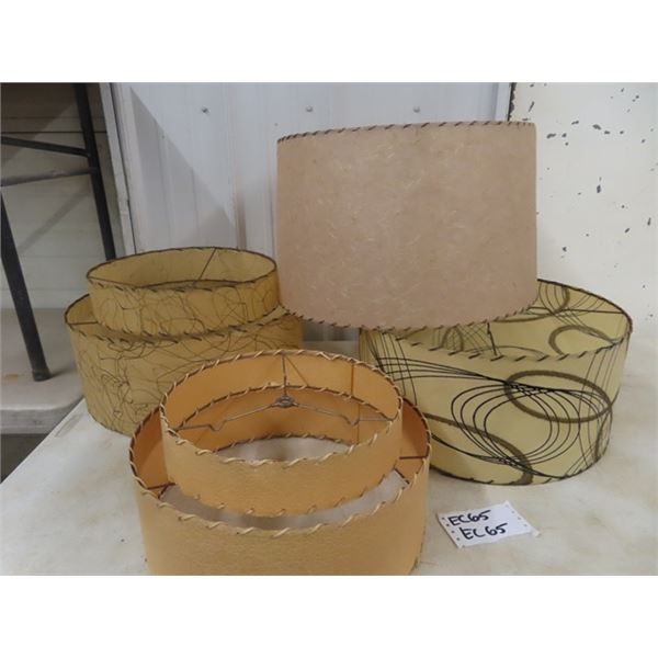 4 Vintage Paper Lamp Shades, Very Nice Condition