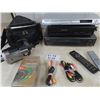 Image 1 : 2 VHS Players - Panasonic, Pioneer, DVD Player w Remotes, Hitachi Cam Corder