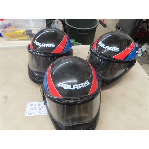 3 Polaris Helmets