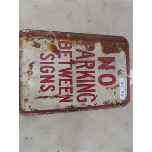 Metal No Parking Sign 12"x18"