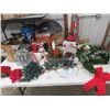 Image 1 : Vintage Christmas Lights and Decorations Extra Bulbs, Wreath