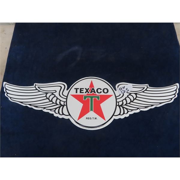 (ov) MEtal Embossed Texaco Sign 7 x24  Modern Mint