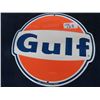 Image 1 : (ov) Metal Embossed Gulf Sign 12"x12" Modern Mint