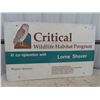 Image 1 : Metal Critical Wildlife Habitat Program Sign 30"x48"