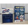 Image 1 : 2 items -1) Labbatts Lite Menu Board 24"x32" 1) Pabst Corrigated Sign 24"x36"