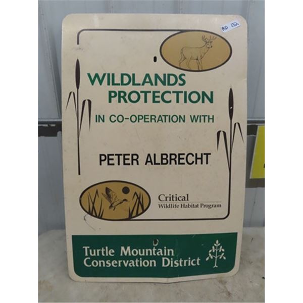 Metal Wildlands Protection Sign