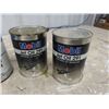 Image 2 : 5 Full Quartz Oil Cans 3x Chevron Aircraft Hydraulic Fluid 2x Mobil Jet Synthetic Oil