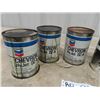 Image 3 : 5 Full Quartz Oil Cans 3x Chevron Aircraft Hydraulic Fluid 2x Mobil Jet Synthetic Oil