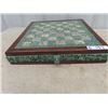 Image 1 : Wood + Marble Chess Board w- drawer & players