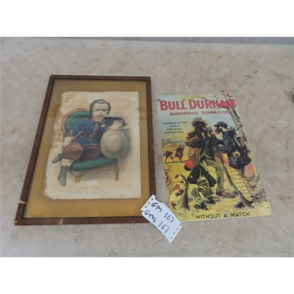 Bull Dunham Advertising Reproduction & framed picture