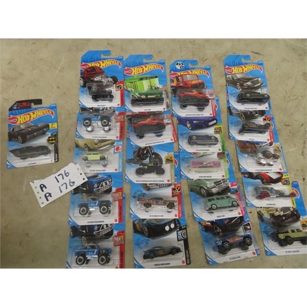 21 Hot Wheels in Package including 1st Appearance Bat Mobile