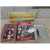 Image 1 : Wood Model Ship - Clipper + 3 Movie History Books including Charles Chaplin