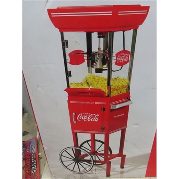 (ov) Coca-Cola Popcorn Machine Cart 48  T new never used