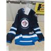 Image 1 : WPG JETS Jersey & Certificate of Authenticity sz L Autographed by #4 Bogosian