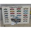 Image 1 : 1980 Ford Poster  70 Years of Pick ups 24" x 36"