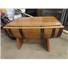 Image 1 : Whiskey Barrel Coffee Table w/ Storage 24"x35"x25"