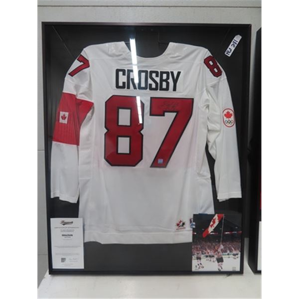 Crosby Autgraphed Team Canada Framed Jersey 2014 w/ certificate of Authenticity