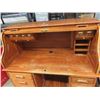 Image 3 : Modern Roll Top Oak Desk 54"x54"x28"